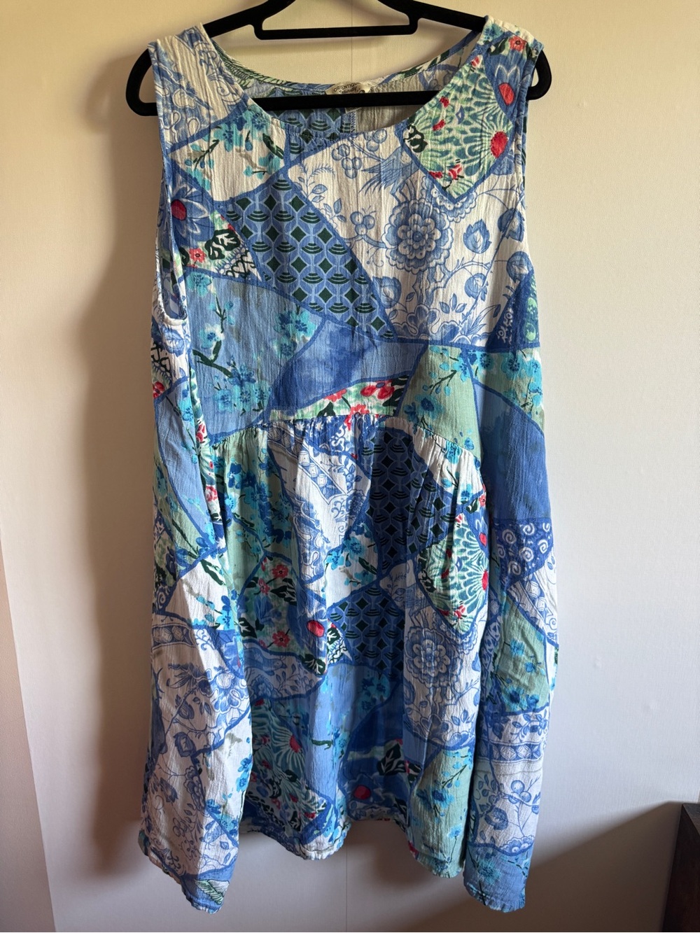 Orientique Naturals Australia sleeveless tunic dress top in size 18.